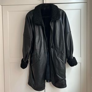 Christian Dior Leather & Shearling Coat SHOW STOPPER ✨